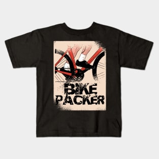 Cool Bikepacker Graphic Design Kids T-Shirt